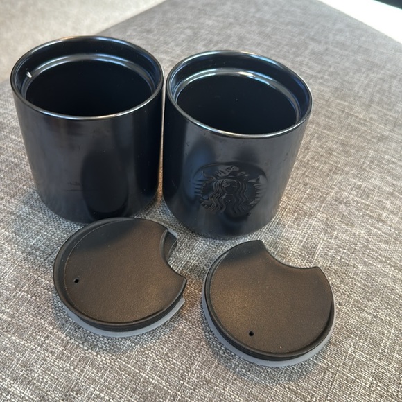 STARBUCKS 2020 Iridescent Embossed Logo Ceramic Travel Tumbler Mug Lid 8oz - Picture 6 of 6